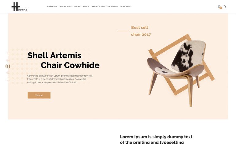 H Decor WP Theme for Furniture Business Online