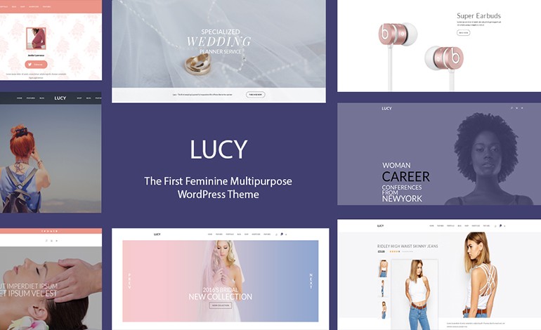 Lucy Multipurpose Feminine WordPress Theme