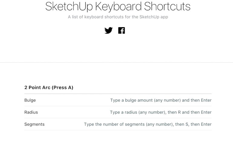 SketchUp Shortcuts