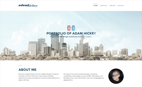 Web Design Portfolio of Adam Hickey