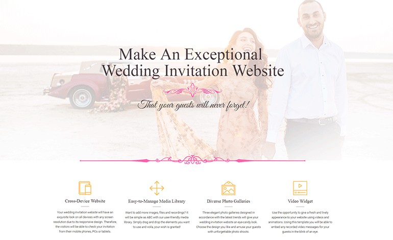 Wedding Invitation Website by MotoCMS