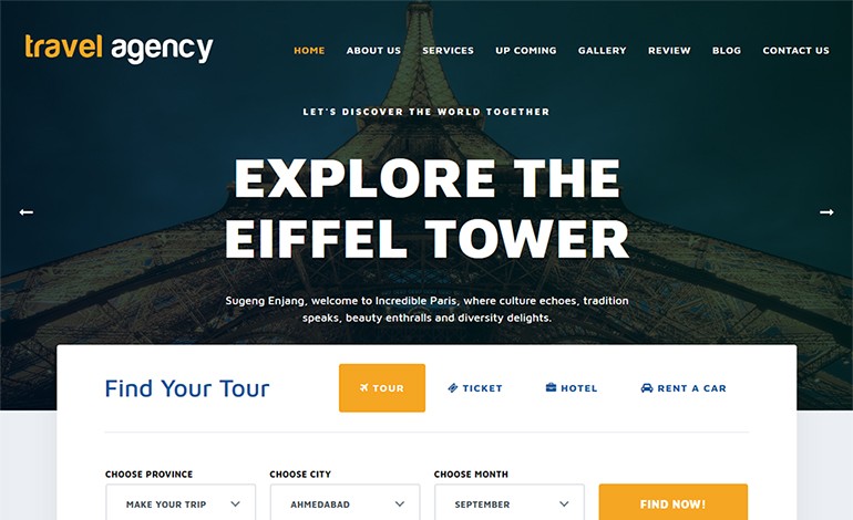 Travel Agency Hotel Booking HTML Template