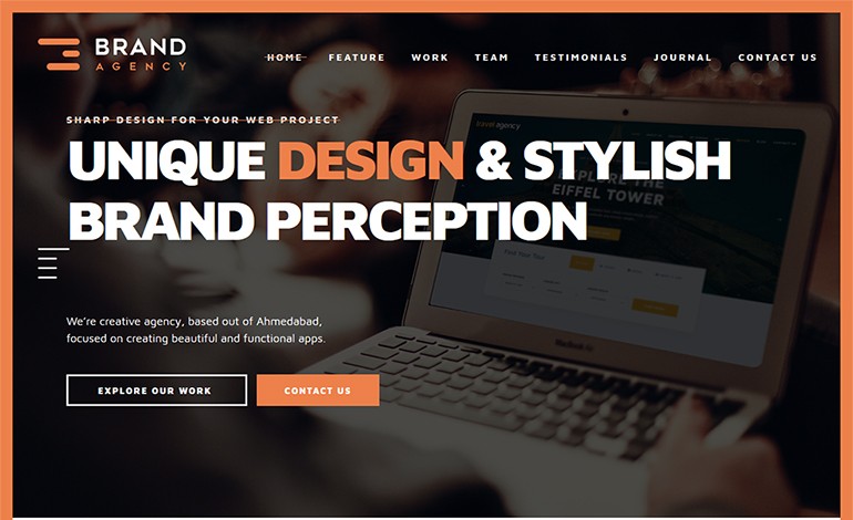 Brand Agency One Page HTML Bootstrap Template