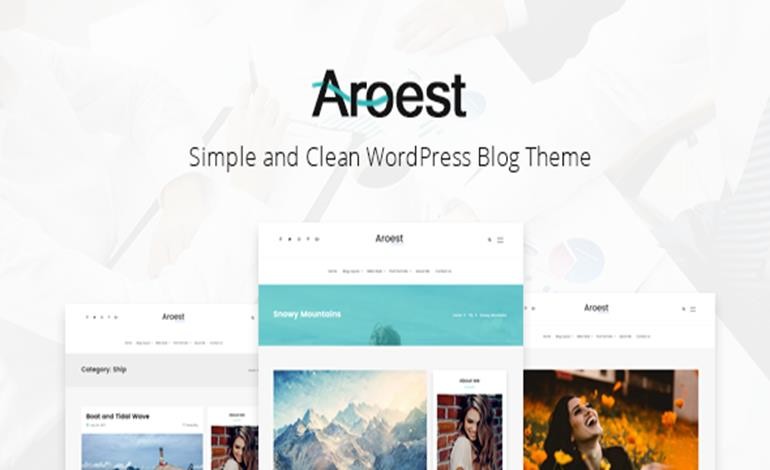  Aroest  Simple and Clean WordPress Blog Theme by zozothemes