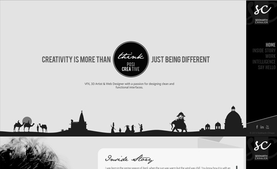 Creative website portfolio