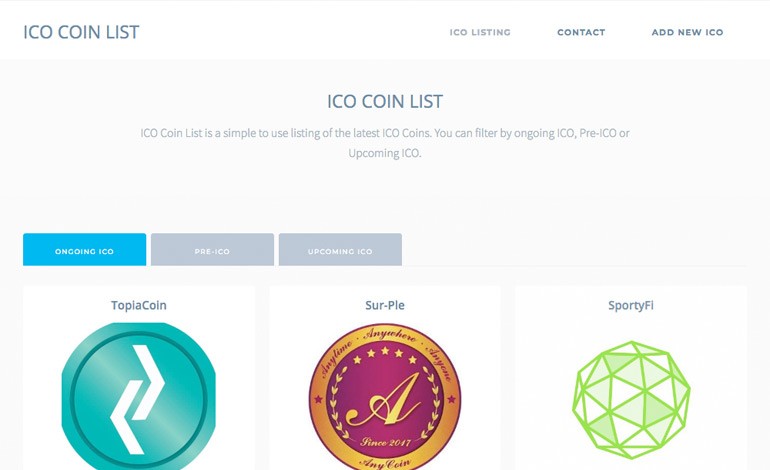 ICO Coin List