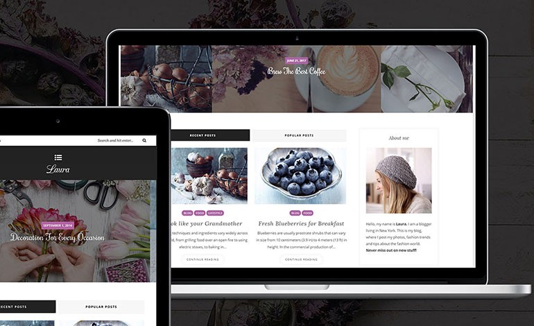 Laura A Feminine WordPress Blog Theme