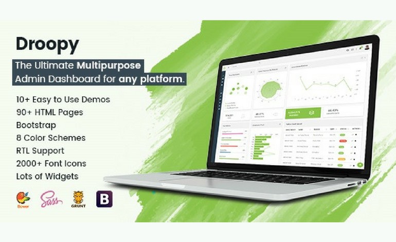 Droopy Multipurpose Bootstrap Admin Dashboard Template UI Kit