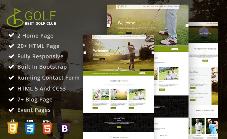 Golf Club Golf Course Html Template