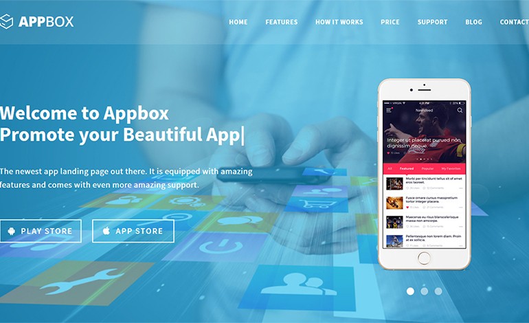 Appbox Responsive App Landing Template