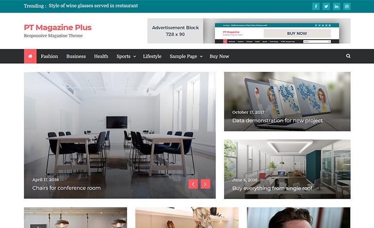 PT Magazine Plus WordPress Theme