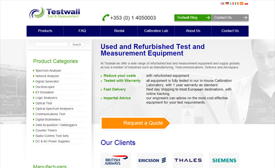 Testwall Electronic Test Equipment Calibration