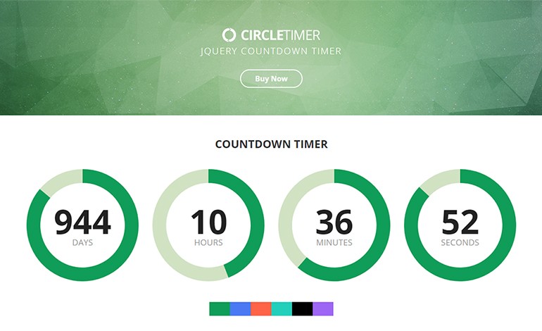 CircleTimer jQuery Countdown Timer