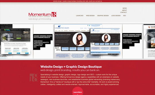 Momentum 18 Web Design