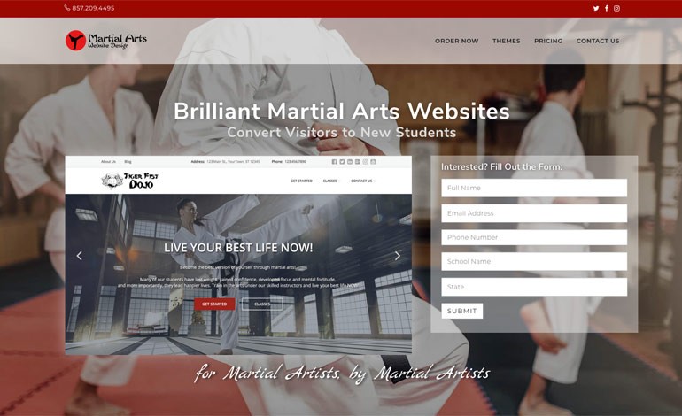 Martial Arts Website Design