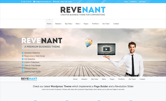 Revenant a Business Wordpress Theme 