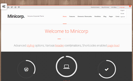 Minicorp WP Not Just a Corporate Theme 