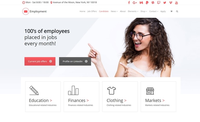 Employment WordPress Theme