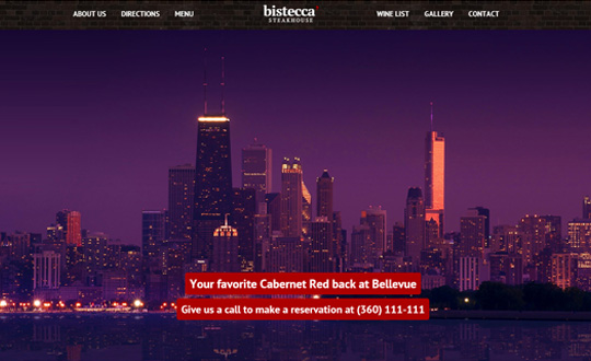 Bistecca Responsive Parallax Restaurant Theme