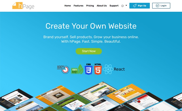 hPage Free Website Builder