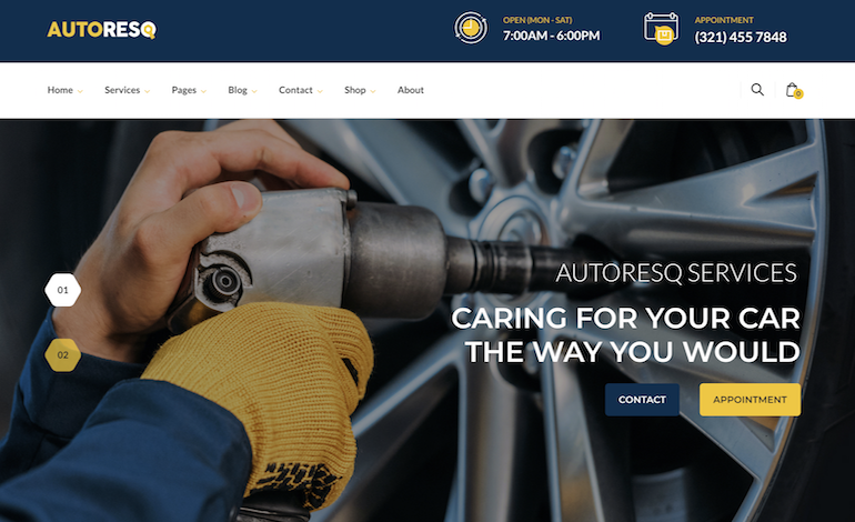 Car Repair Wordpress Theme