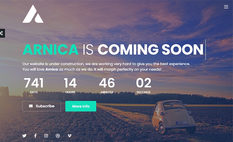 Arnica Creative Coming Soon Template