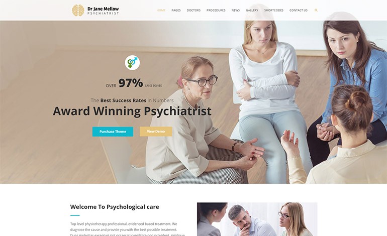 Psychiatrist WordPress Theme