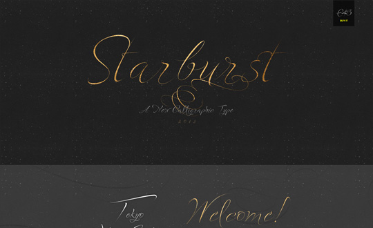Starbarst A new Calligraphy Font
