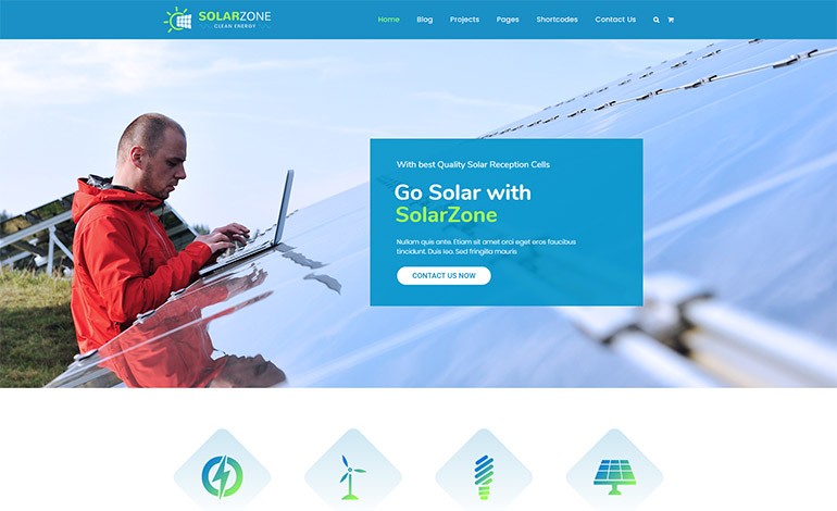 Solar Zone Energy WordPress Theme