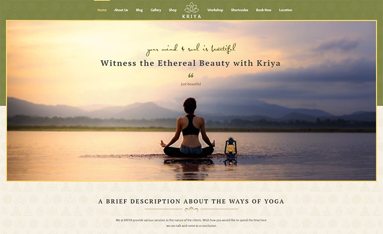 Kriya Yoga WordPress Theme