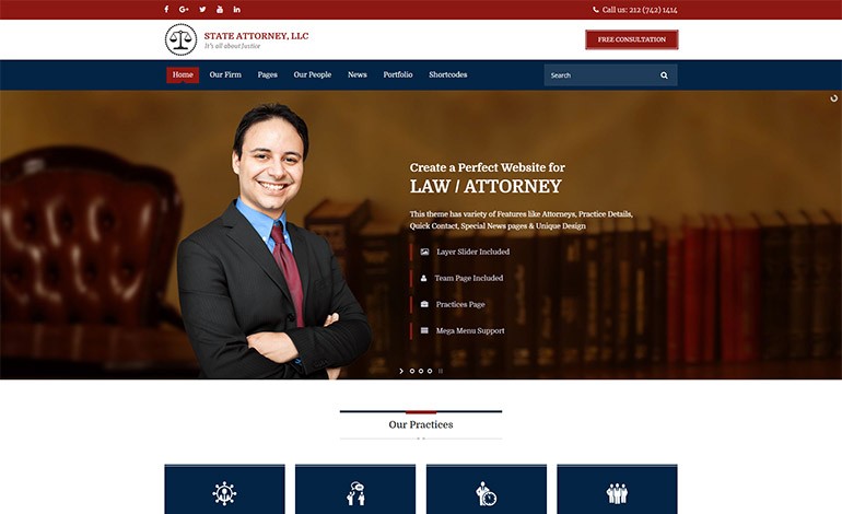 Attorney Lawyer WordPress Theme