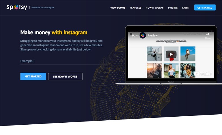 Spotsy Monetize Your Instagram