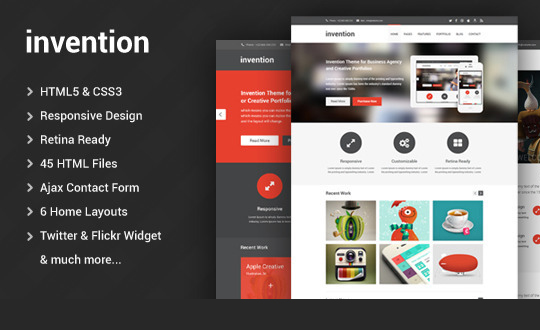 Invention - Responsive HTML5 Template