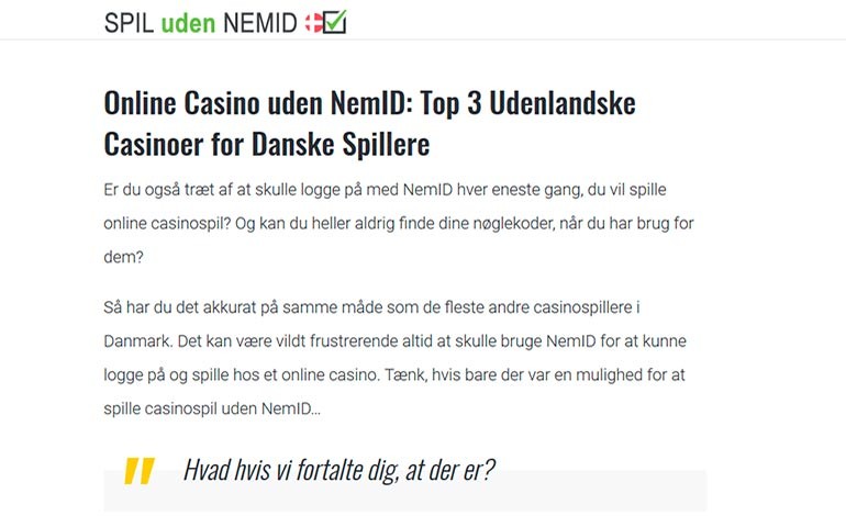 Spil uden nemid