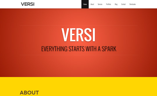 Versi Onepage WordPress Theme