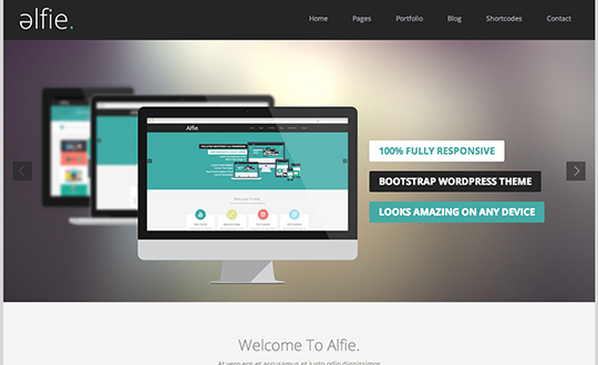 Alfie The Responsive Bootstrap WordPress Theme