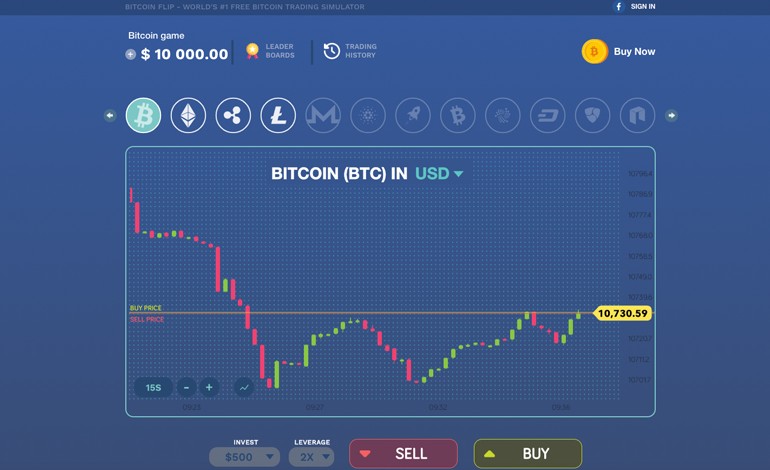 Bitcoin Flip Trading Game