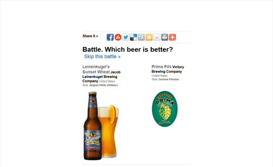 Beer Versus Beer