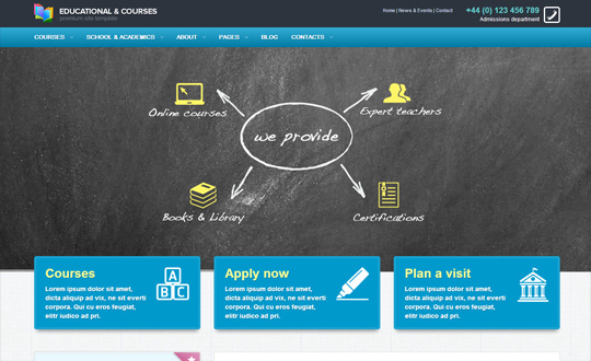 EDU Educational, Courses, College with Megamenu