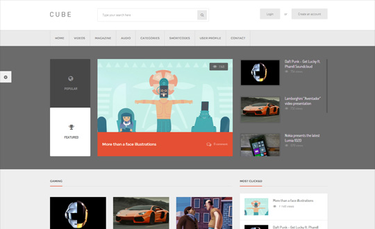 Cube: Front-end Multimedia Publishing Theme