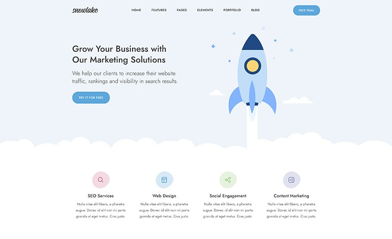 Snowlake Creative Business and Startup Template