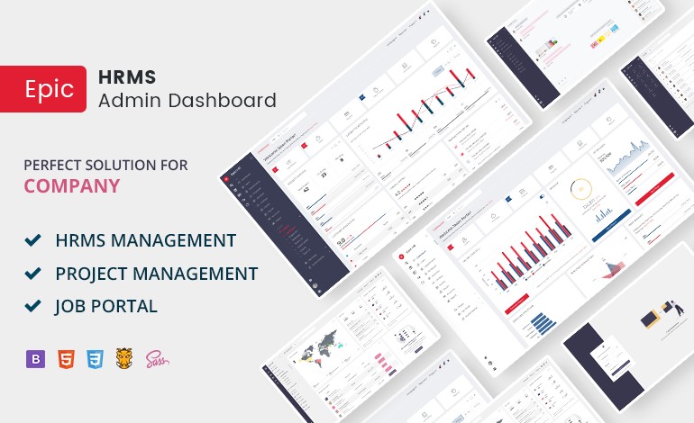 Epic UI Angular Laravel HTMl Admin Template for HR