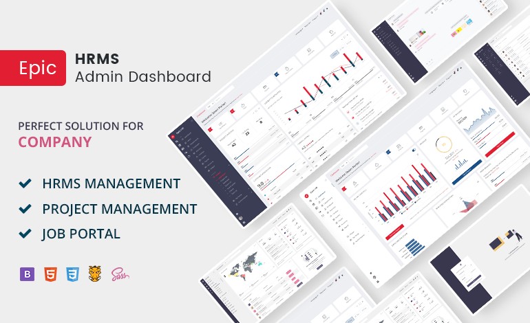 Epic UI Angular Laravel HTMl Admin Template for HR