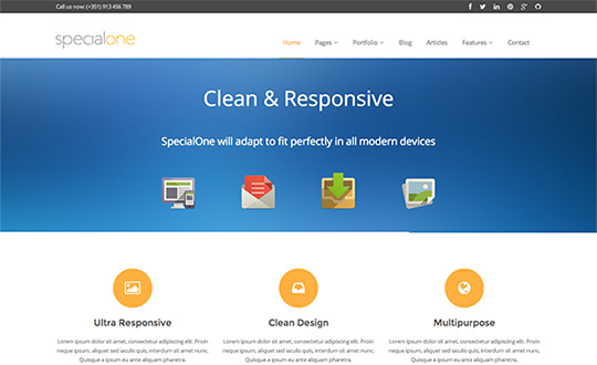 SpecialOne Responsive Drupal Theme