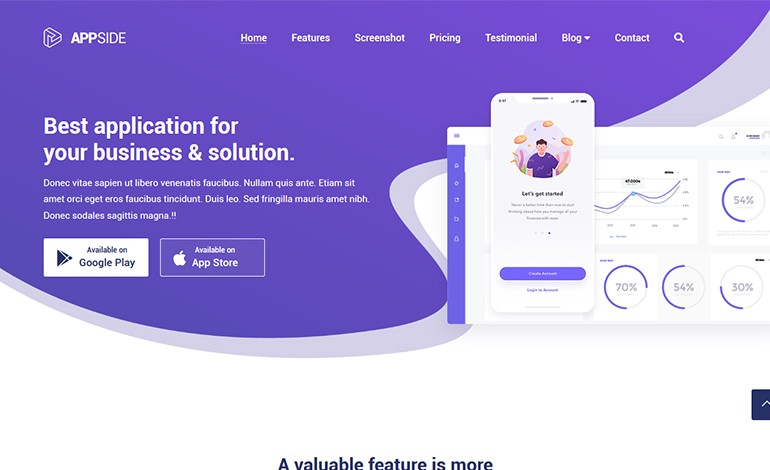 AppSide App Landing Page Template