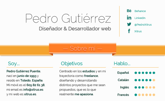 Pedro Gutiérrez Curriculum Vitae