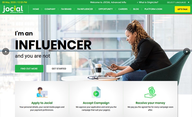 Jocial Influencer Marketing Platform