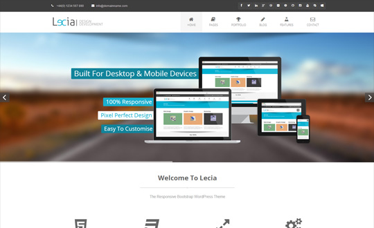 Lecia The Responsive Bootstrap WordPress Theme