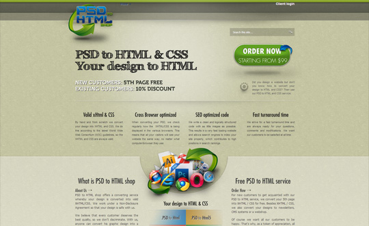 PSD to HTML