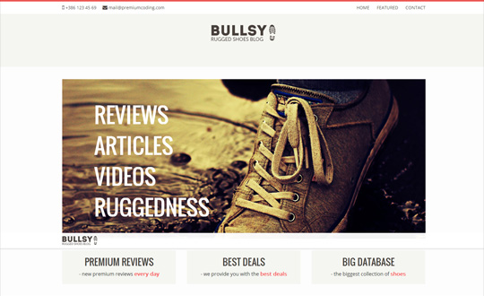 Bullsy A Rugged & Bold Responsive Blog Theme